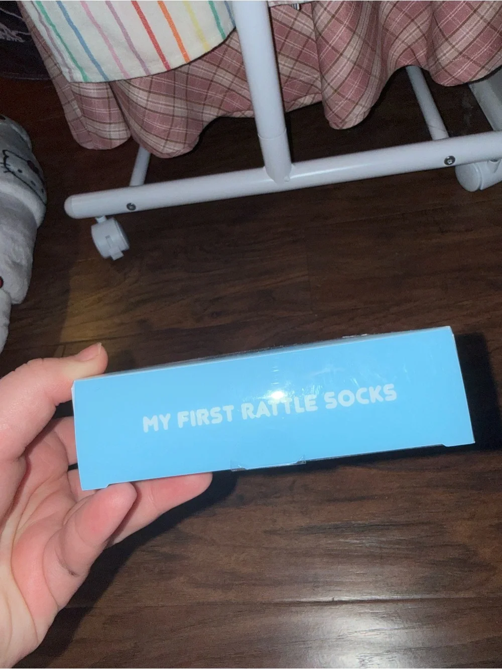 Baby Baseball Rattle Socks - Blue & Red